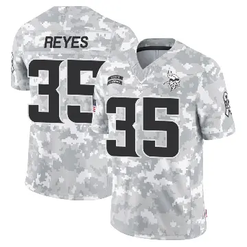 ＃35 Men's Sammis Reyes Arctic Camo Limited Minnesota Vikings 2024 Salute to Service Jersey
