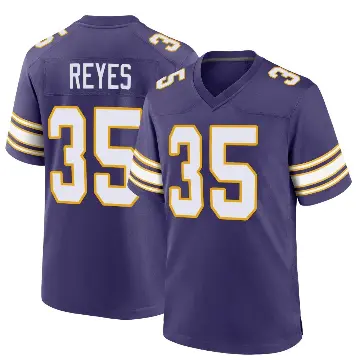 ＃35 Men's Sammis Reyes Purple Game Minnesota Vikings Classic Jersey