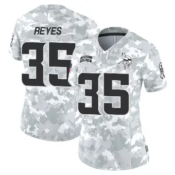 ＃35 Women's Sammis Reyes Arctic Camo Limited Minnesota Vikings 2024 Salute to Service Jersey