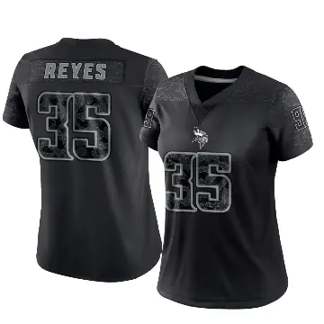 ＃35 Women's Sammis Reyes Black Limited Minnesota Vikings Reflective Jersey