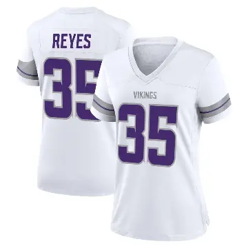 ＃35 Women's Sammis Reyes White Game Minnesota Vikings Alternate Jersey