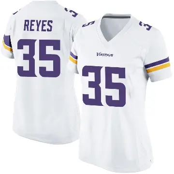 ＃35 Women's Sammis Reyes White Game Minnesota Vikings Jersey