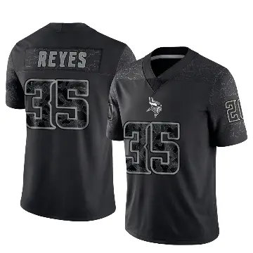 ＃35 Youth Sammis Reyes Black Limited Minnesota Vikings Reflective Jersey