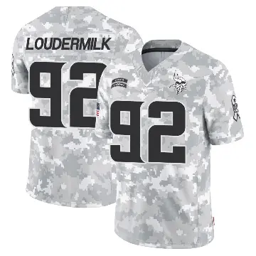＃92 Men's Isaiahh Loudermilk Arctic Camo Limited Minnesota Vikings 2024 Salute to Service Jersey