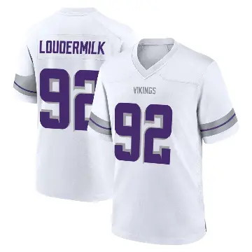 ＃92 Men's Isaiahh Loudermilk White Game Minnesota Vikings Alternate Jersey