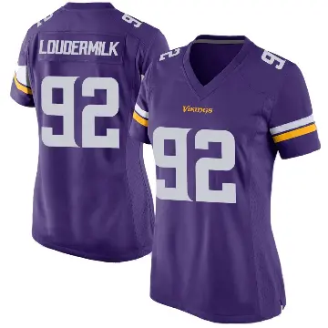 ＃92 Women's Isaiahh Loudermilk Purple Game Minnesota Vikings Team Color Jersey
