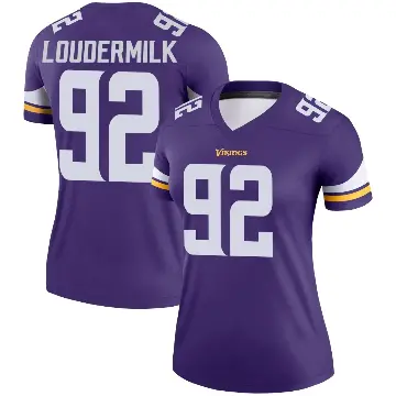 ＃92 Women's Isaiahh Loudermilk Purple Legend Minnesota Vikings Jersey