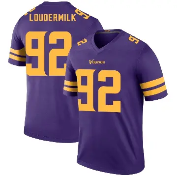 ＃92 Youth Isaiahh Loudermilk Purple Legend Minnesota Vikings Color Rush Jersey