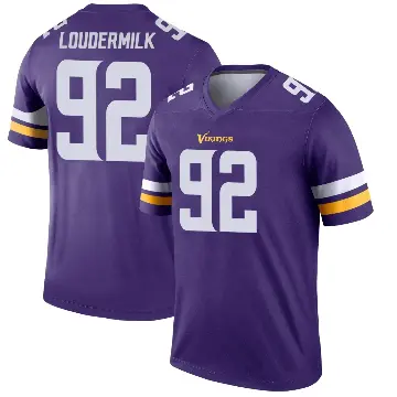 ＃92 Youth Isaiahh Loudermilk Purple Legend Minnesota Vikings Jersey