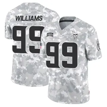 ＃99 Men's Elijah Williams Arctic Camo Limited Minnesota Vikings 2024 Salute to Service Jersey