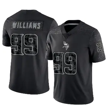 ＃99 Men's Elijah Williams Black Limited Minnesota Vikings Reflective Jersey