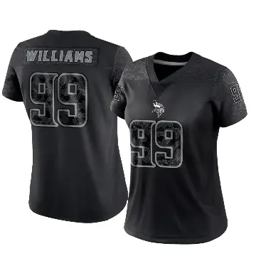 ＃99 Women's Elijah Williams Black Limited Minnesota Vikings Reflective Jersey