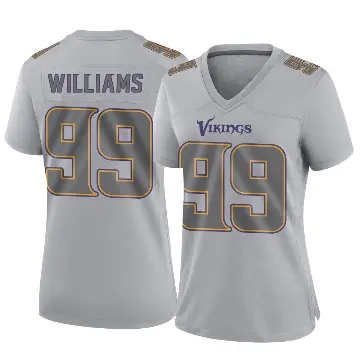 ＃99 Women's Elijah Williams Gray Game Minnesota Vikings Atmosphere Fashion Jersey