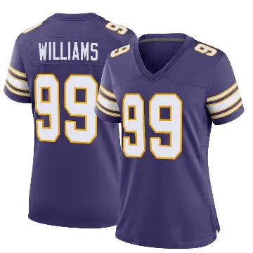 ＃99 Women's Elijah Williams Purple Game Minnesota Vikings Classic Jersey