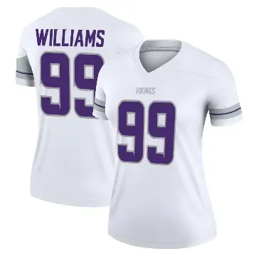 ＃99 Women's Elijah Williams White Legend Minnesota Vikings Alternate Jersey