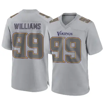 ＃99 Youth Elijah Williams Gray Game Minnesota Vikings Atmosphere Fashion Jersey